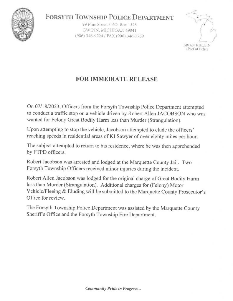 Suspect Arrested After High Speed Chase In Forsyth Township